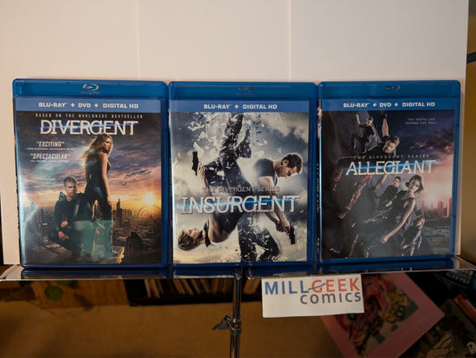 Divergent, Insurgent, Allegiant (Blu-Ray) Divergent 3 Movie Collection-JD
