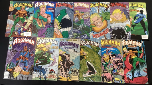 Aquaman #1-13 Complete Comic Set, DC Comics, Origin Of Black Manta, Vol.4 1991