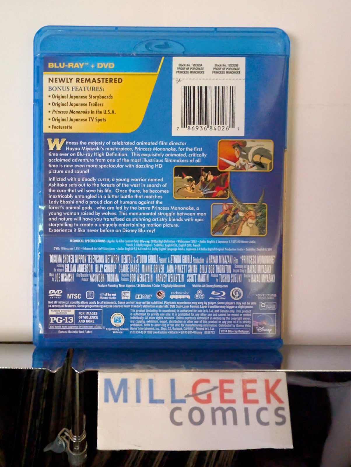 The Secret of Nimh / Princess Mononoke / Shark Tale (Blu-Ray) Like New -JD