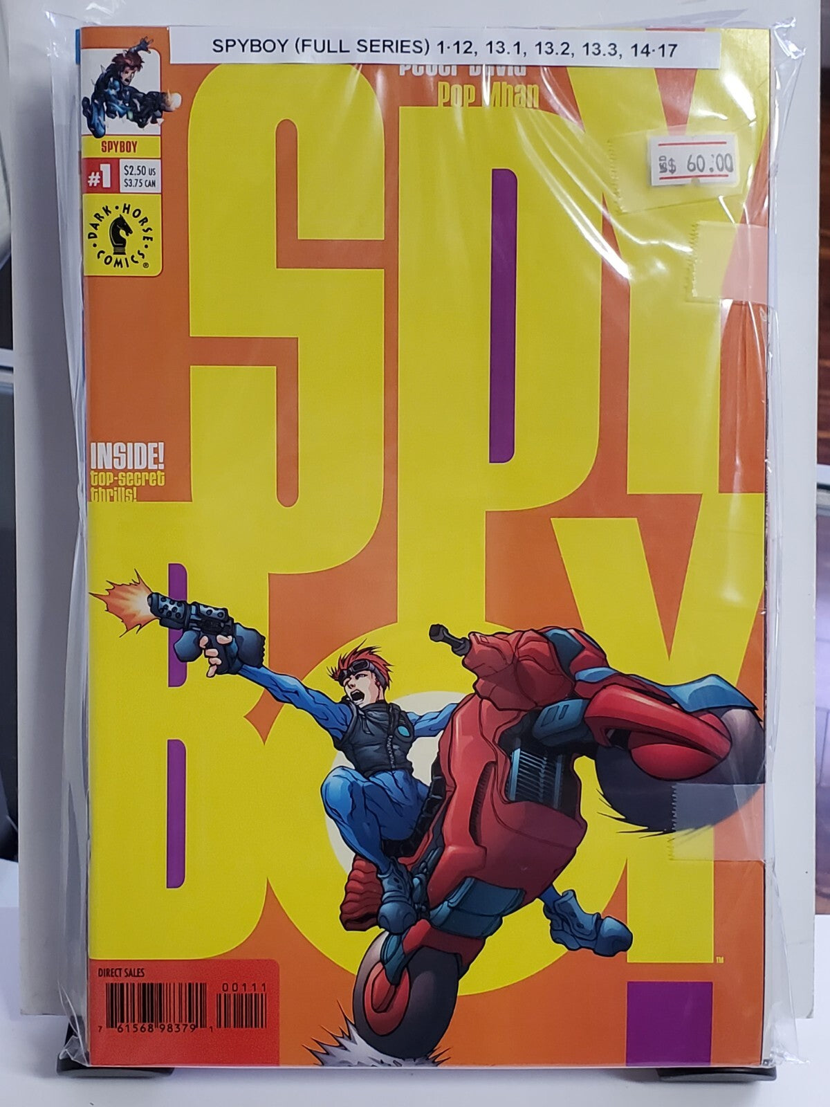 Spyboy #1-12, 13.1-13.3, 14-17 FULL SERIES Peter David Pop Mhan Dark Horse Comic