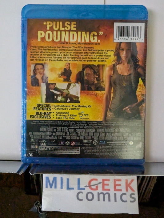 Colombiana, Zoe Saldana (Blu-ray 2011) Brand New SEALED -JD