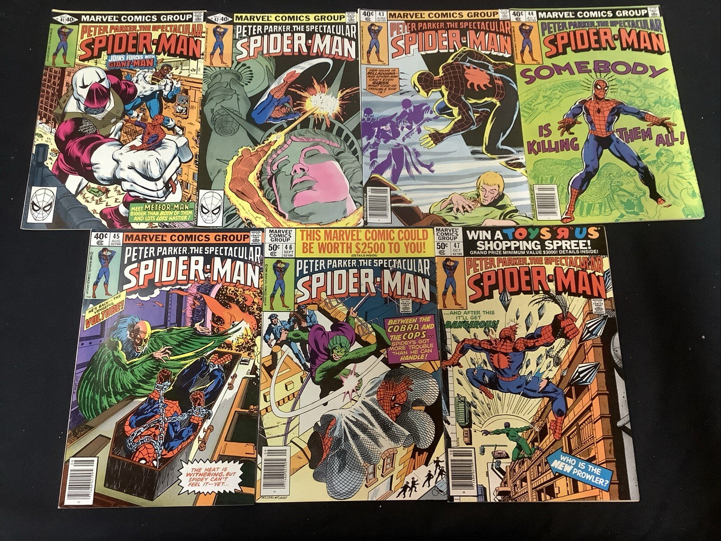 Spectacular Spider-Man #41-47 Comic Lot, 1st App Roderick Kingsley (Hobgoblin)