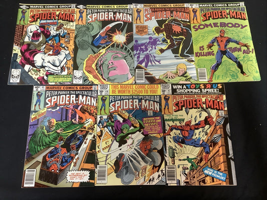 Spectacular Spider-Man #41-47 Comic Lot, 1st App Roderick Kingsley (Hobgoblin)