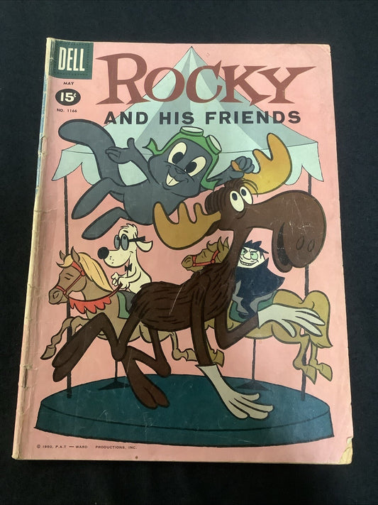 Four Color #1166 (Dell 1961) G/VG (3.0) 1/2” Spine Roll, Rocky And Bullwinkle
