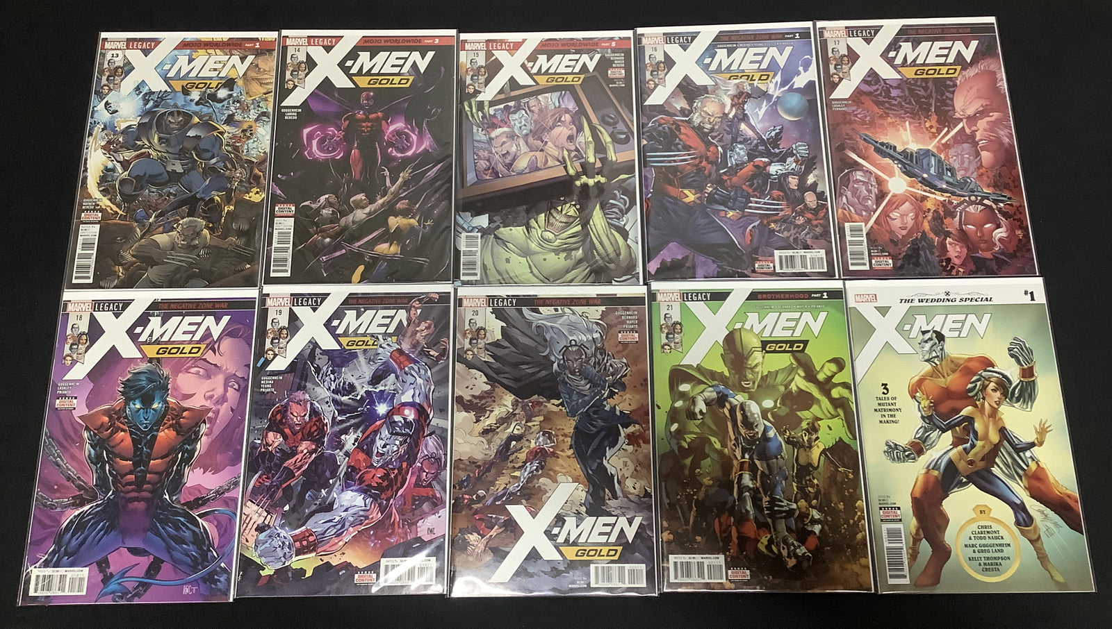 X-Men Gold #1-21 + McLoed Variant + Wedding Special, Comic Lot, #1 2nd Print
