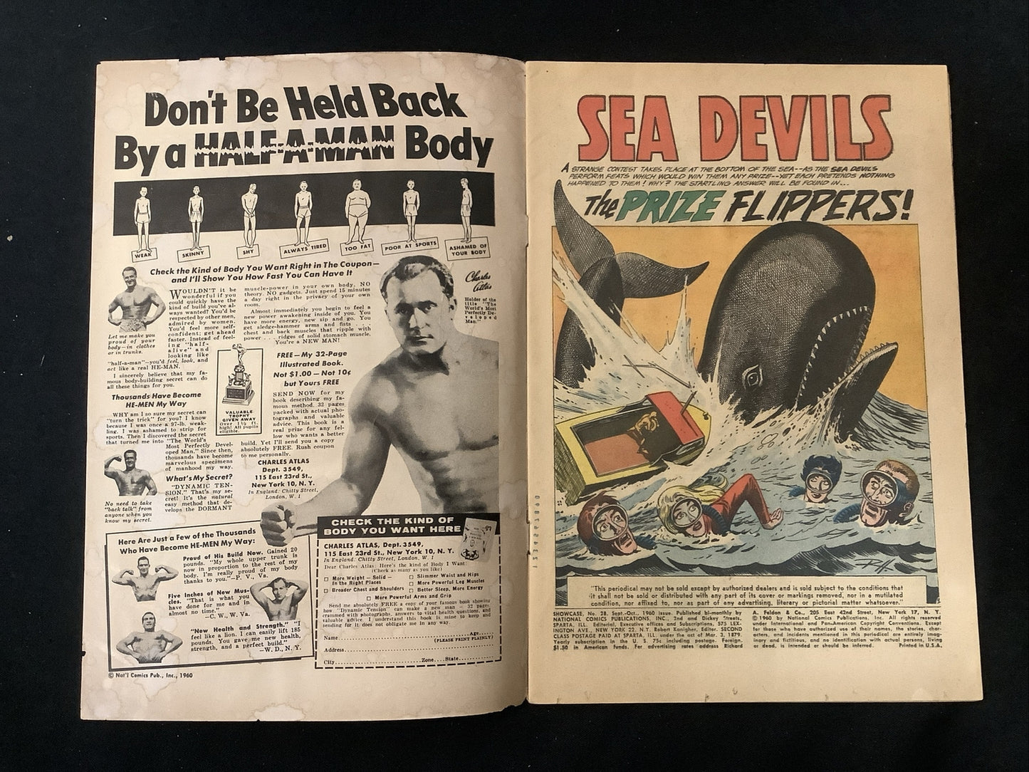 Showcase #28 (1960) G+ (2.5) 2nd App Sea Devils, Bob Kanigher/Russ Heath