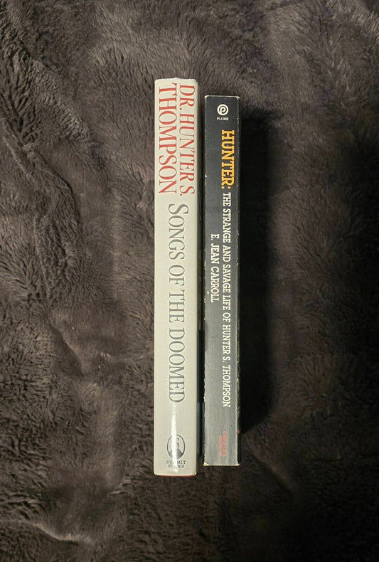 Hunter S. Thompson 2 Book Lot - Songs of Doomed/Strange and Savage Life (1st Ed)