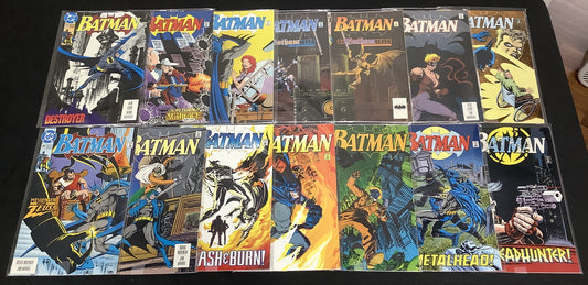 Batman #458-488 Comic Lot, DC, Knightfall, 1st App Renee Montoya, 1992