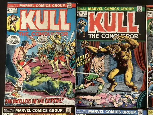 Kull, the Conqueror #7-14 Comic Lot, Becomes “Kull The Destroyer” Reader Copies