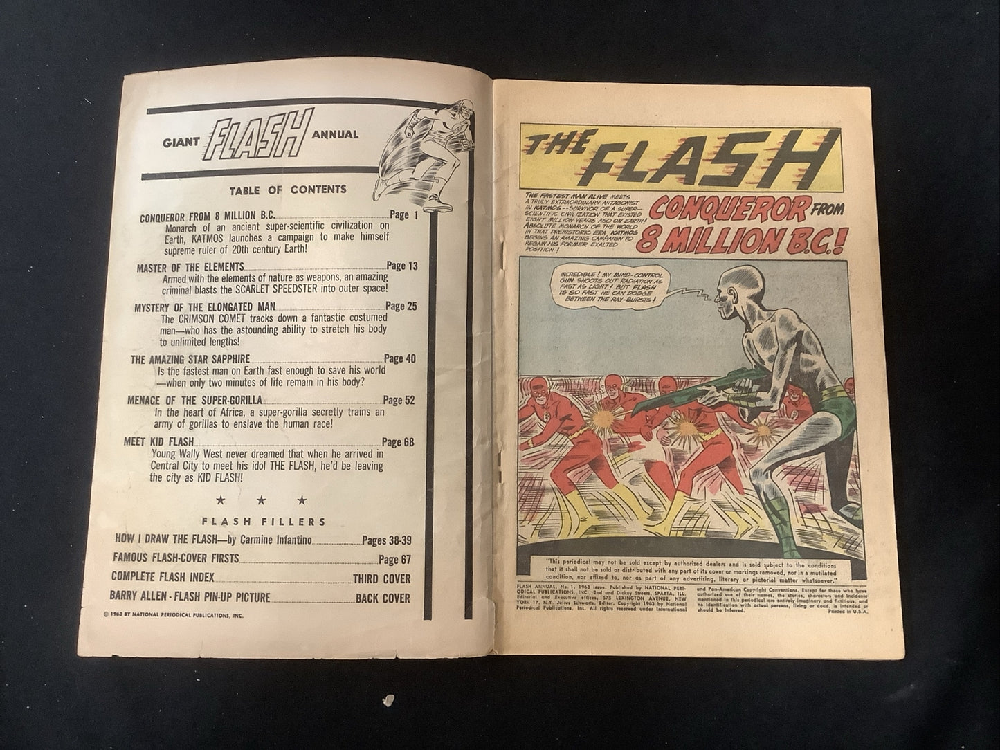 Flash Annual #1 (1962) G+ (2.5) Carmine Infantino, Famous Flash Firsts Origins