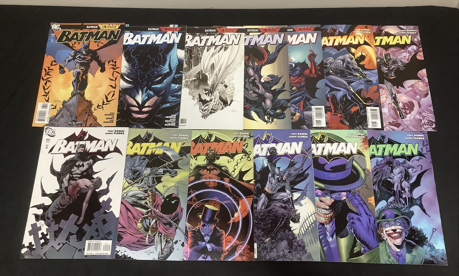 Batman #687-699 Comic Lot, Vol.1 DC Comics, Tony Daniel Judd Winick Mark Bagley