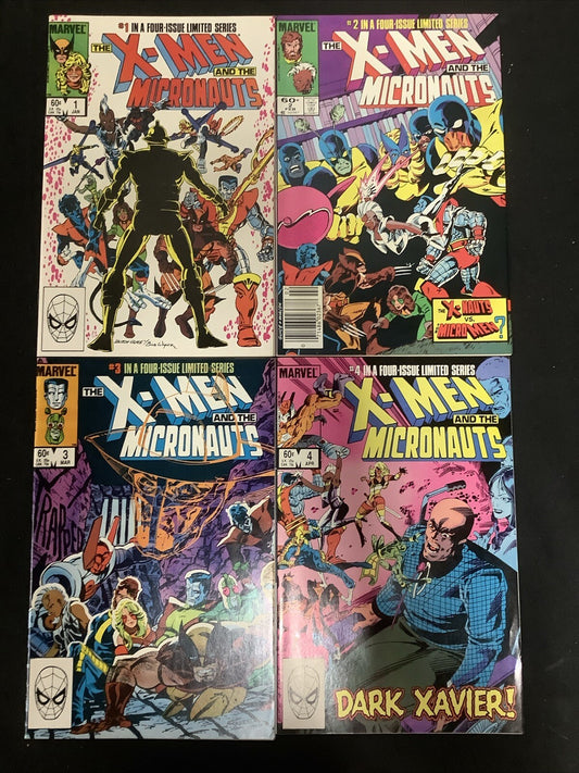 X-Men and the Micronauts #1-4 Complete Comic Set, Marvel, Chris Claremont