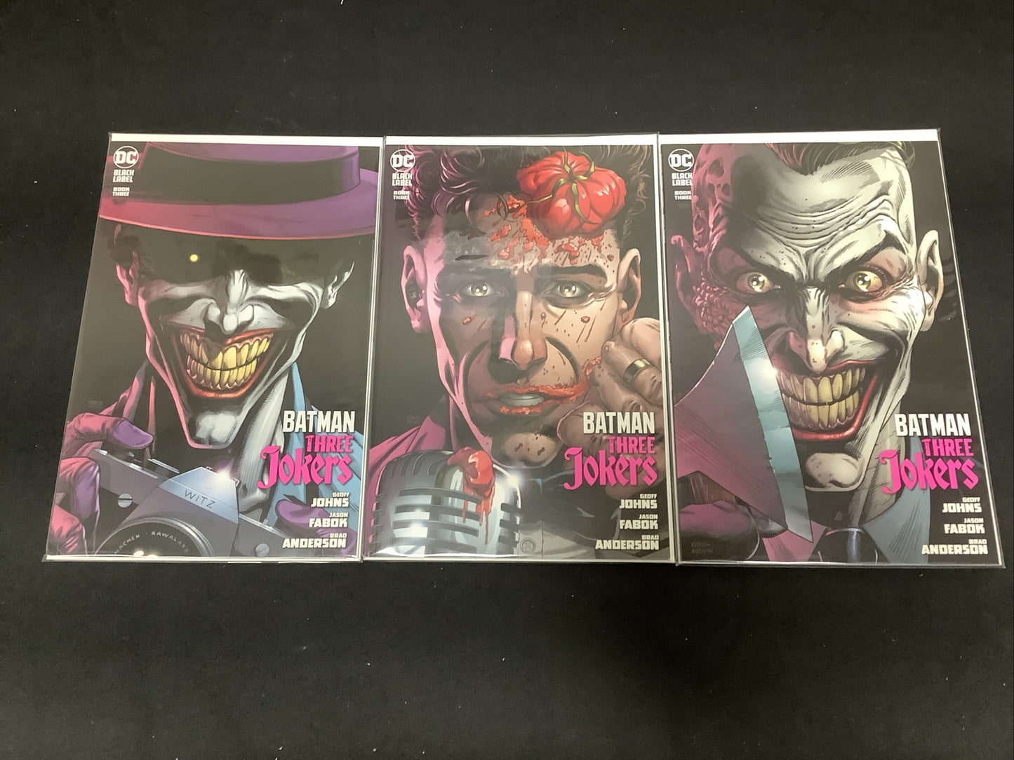 Three Jokers Variant Comic Set #1-3, Covers E F G + #1 2nd Print Variant, DC