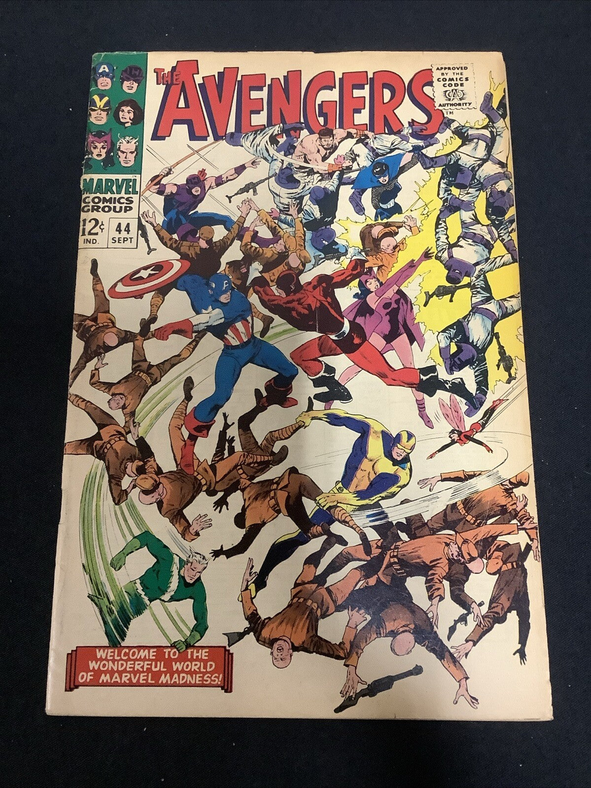 Avengers #44 (Marvel Comics 1967) VG/F (5.0) Cover Detached Top Staple