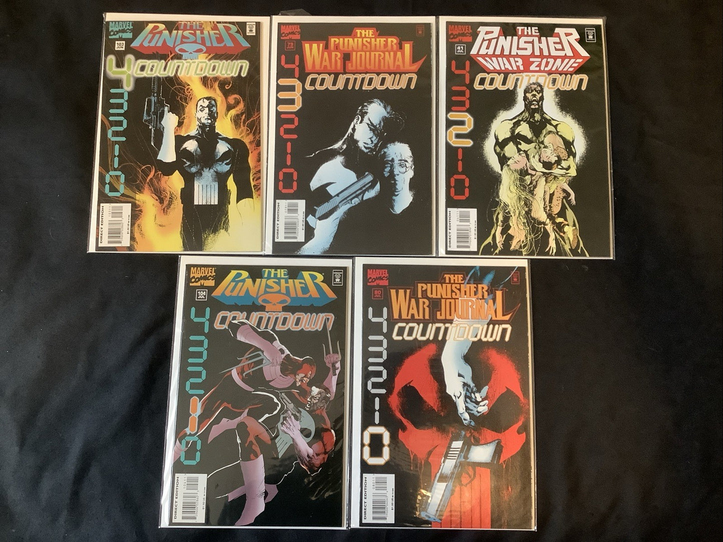 The Punisher Countdown Complete Comic Set, Marvel Comics, Jae Lee, 1995