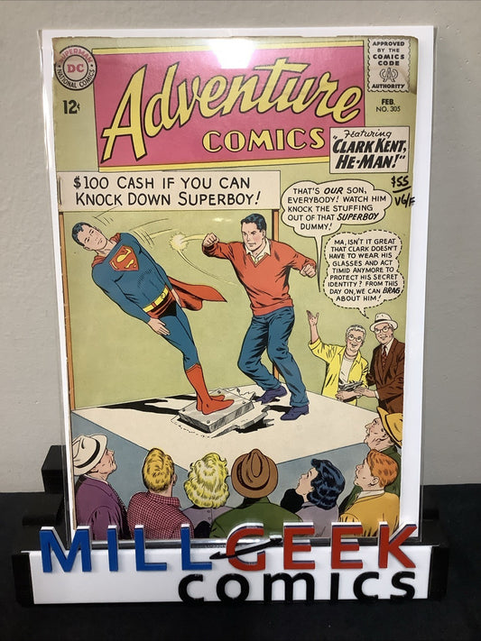Adventure Comics #305 (DC Comics 1963) VG/F (5.0) Brittle Cover, Water Damage
