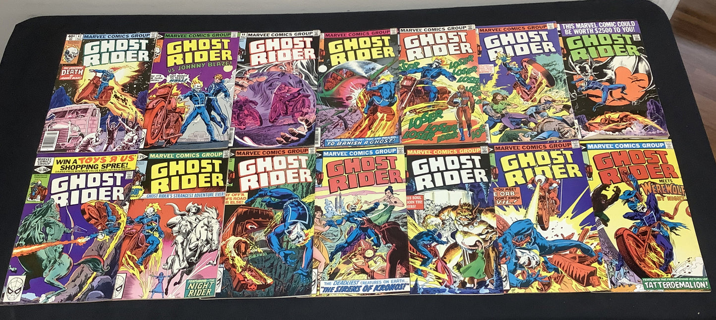 Ghost Rider #42-55 Comic Run, Marvel Vol.2, Ghost Rider Vs Werewolf By Night