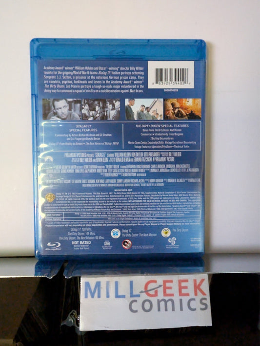 Stalag 17 / The Dirty Dozen, Double Feature (Blu-Ray) Like New -JD