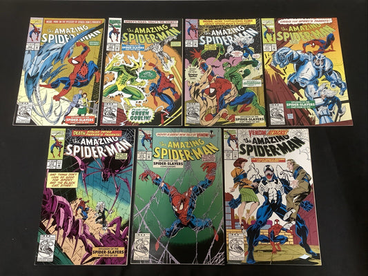 Amazing Spider-Man #368-374 Comic Lot, Marvel, Spider-Slayers, Venom Eddie Brock