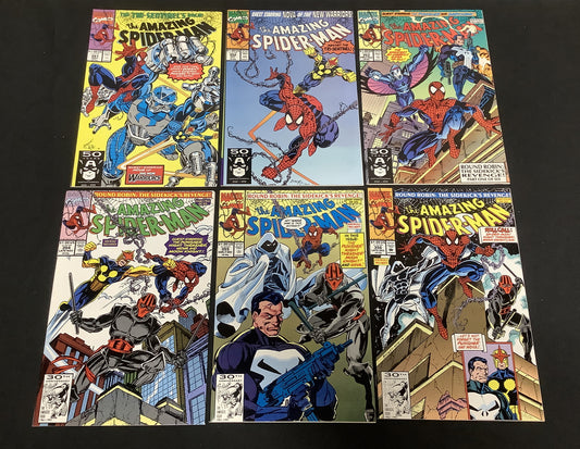 Amazing Spider-Man #351-356 Comic Lot, Mark Bagley John Romita, Marvel