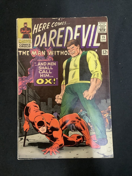 Daredevil #15 (1966) F (6.0) Stan Lee/John Romita Jr., And Men Shall Call Him Ox