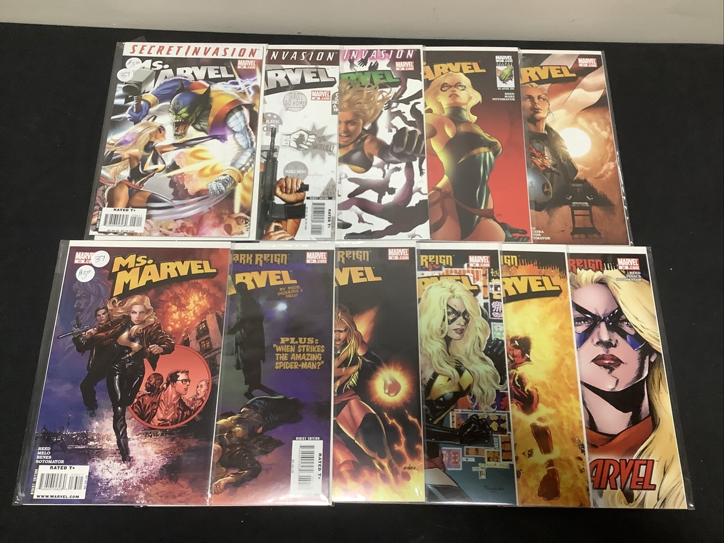 Ms Marvel #28-38 Comic Lot (Marvel, 2006) Dark Reign, secret invasion