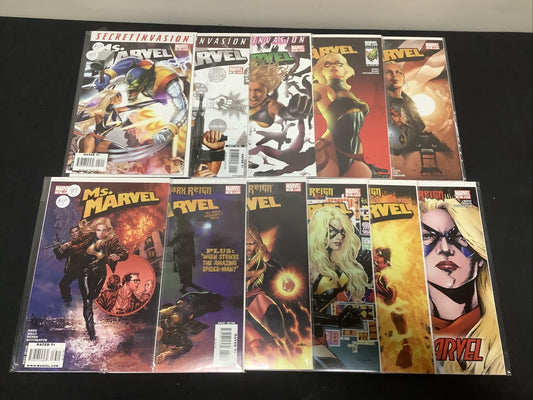 Ms Marvel #28-38 Comic Lot (Marvel, 2006) Dark Reign, secret invasion