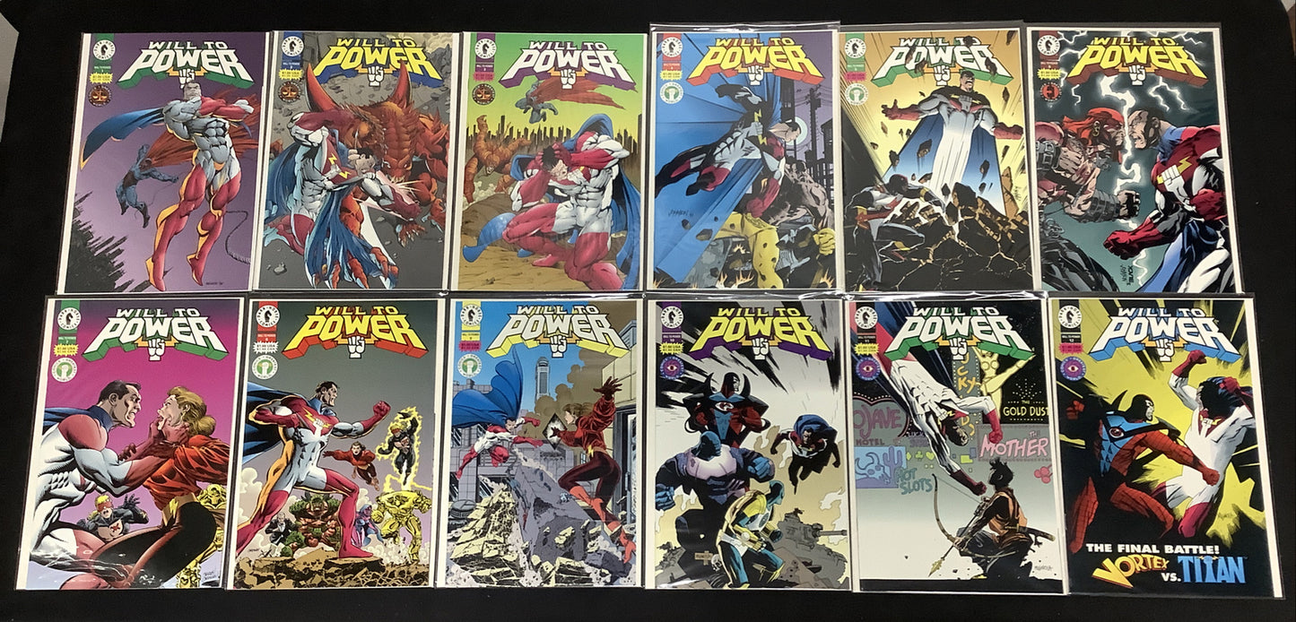 WILL TO POWER 1994 Dark Horse Complete Comic Series #1-12