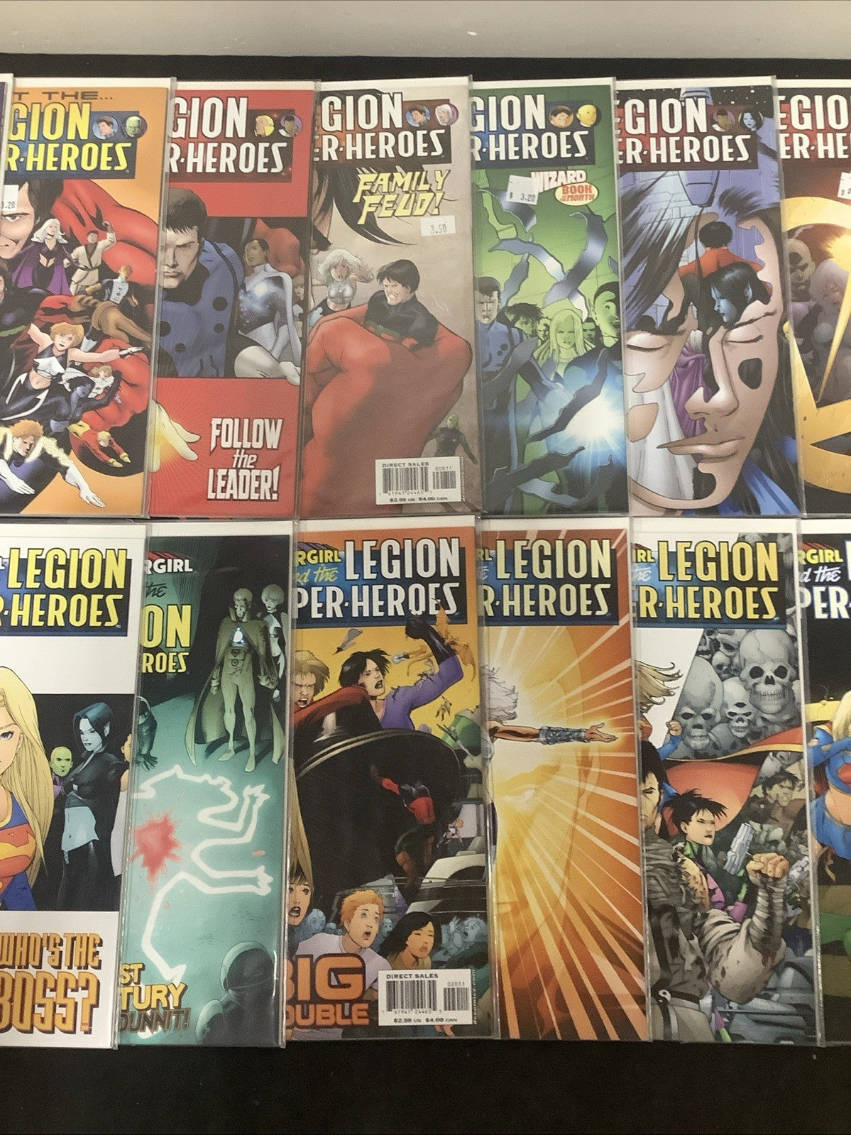 LEGION OF SUPER-HEROES #1-24 Comic Lot, DC Comics, #1  Signed Mark Waid