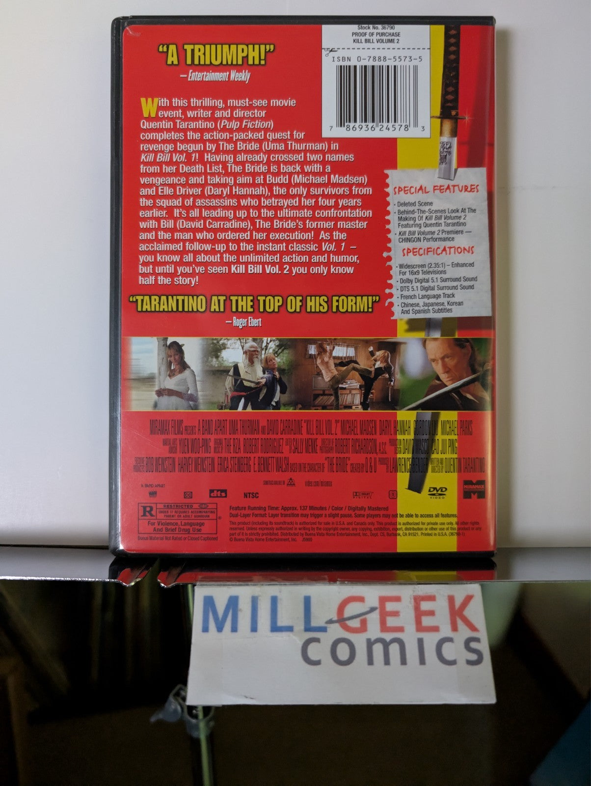 Kill Bill Volume 1 & 2, 2 Movie Set (DVD) Like New -JD