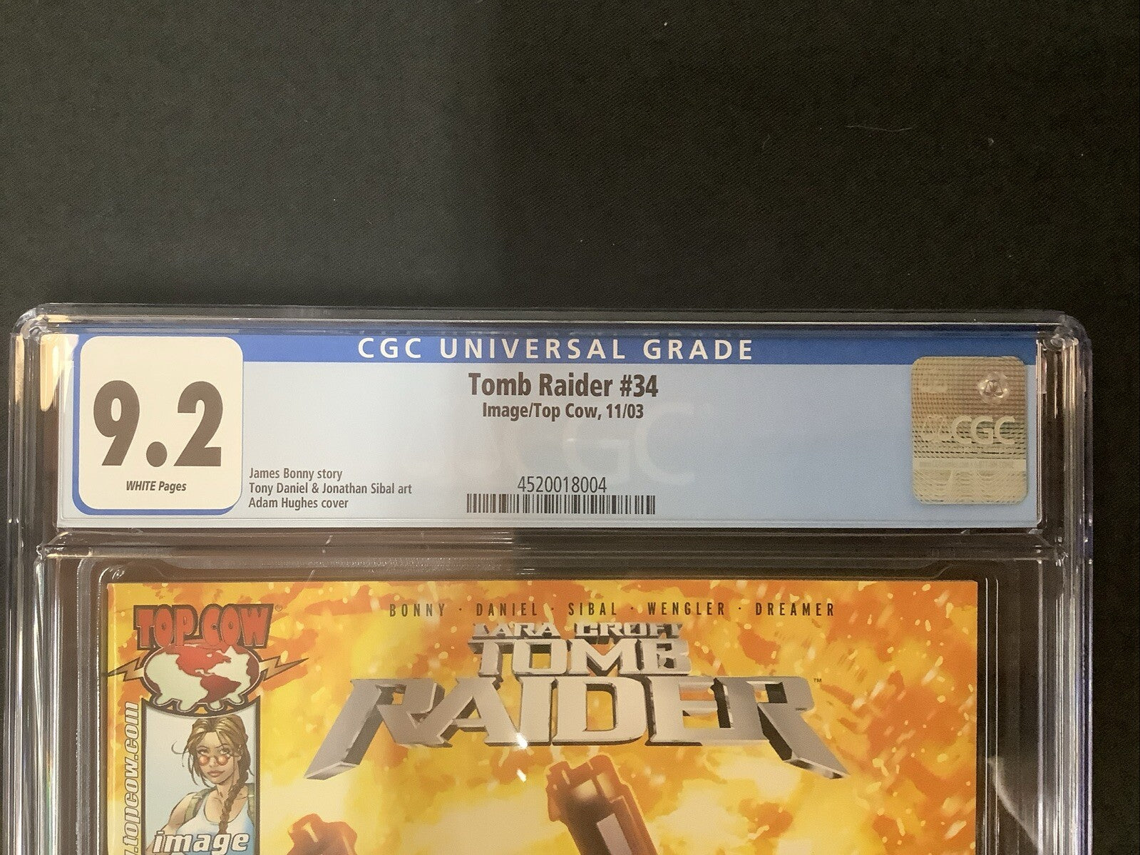 Tomb Raider #34 (2003) CGC Graded 9.2, White Pages, Adam Hughes Cover, Top Cow
