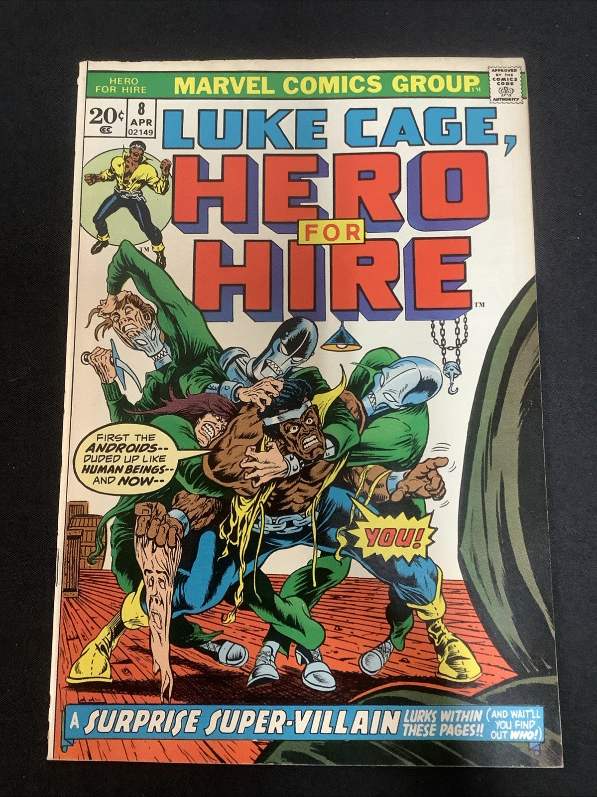 Hero For Hire #8 (Marvel Comics April 1973) F/VF (7.0) Vs Doctor Doom, Englehart