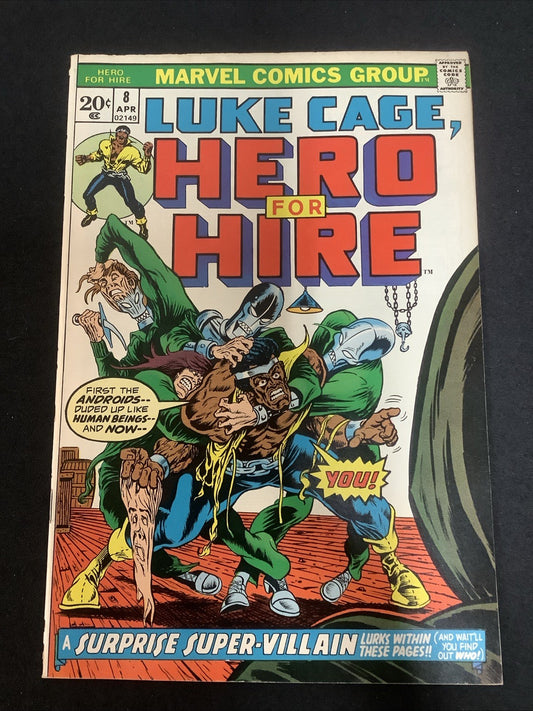 Hero For Hire #8 (Marvel Comics April 1973) F/VF (7.0) Vs Doctor Doom, Englehart