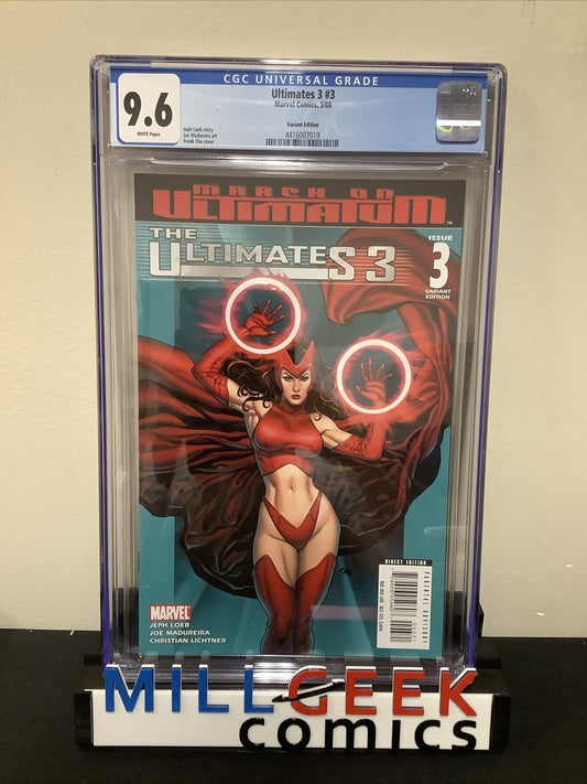THE ULTIMATES 3 #3, CGC Graded 9.6 White Pages, Frank Cho 1:20 Ratio Variant