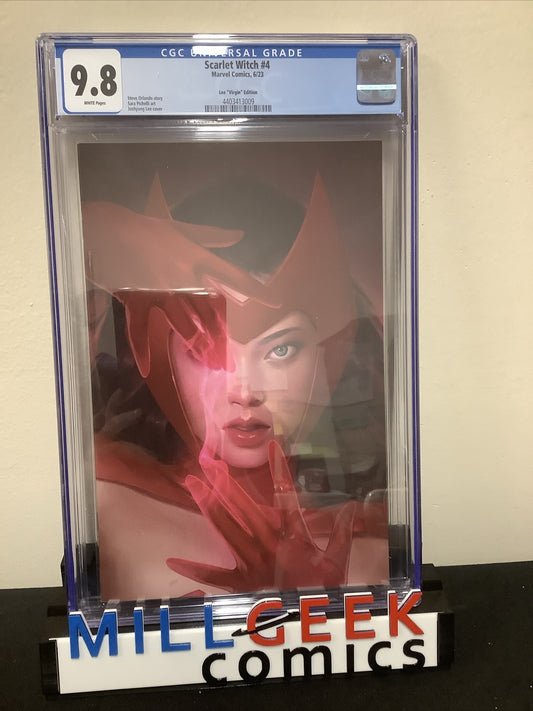 SCARLET WITCH #4, CGC GRADED 9.8, 1:50 RATIO JEEHYUNG LEE VIRGIN VARIANT, 2023