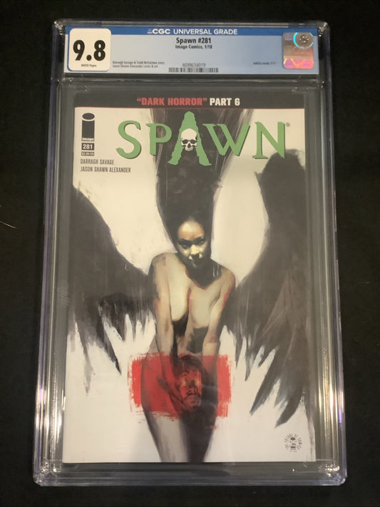 Spawn #281 (Image Comics) CGC Graded 9.8 (NM/M) White Pages, Todd McFarlane