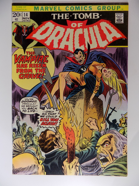 Tomb of Dracula #14 Marvel Comic Very Fine November 1973