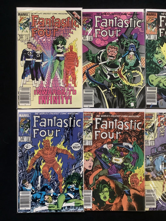 Fantastic Four #282-295 Comic Lot, Marvel, John Byrne, Secret Wars II Tie-in