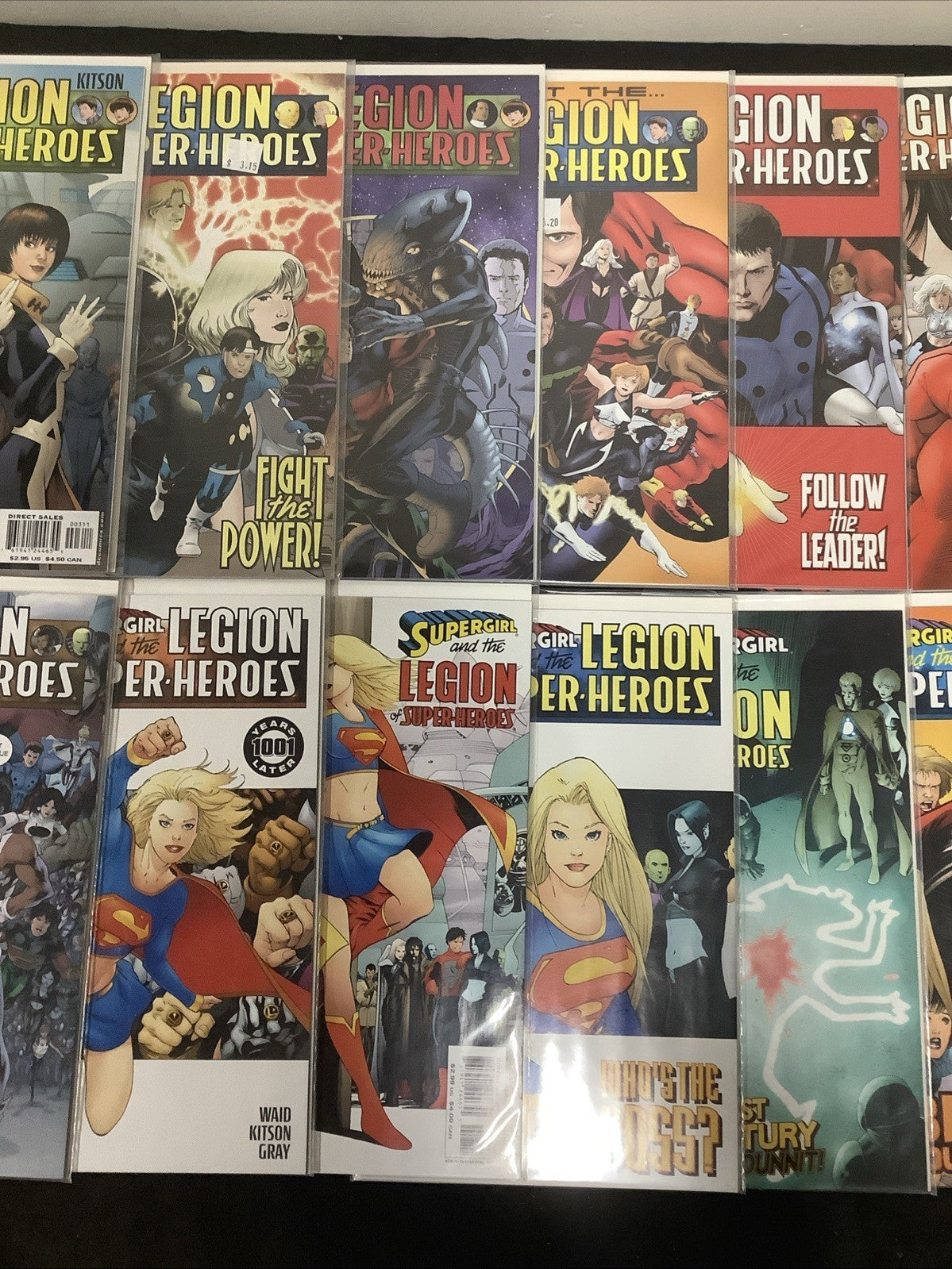 LEGION OF SUPER-HEROES #1-24 Comic Lot, DC Comics, #1  Signed Mark Waid