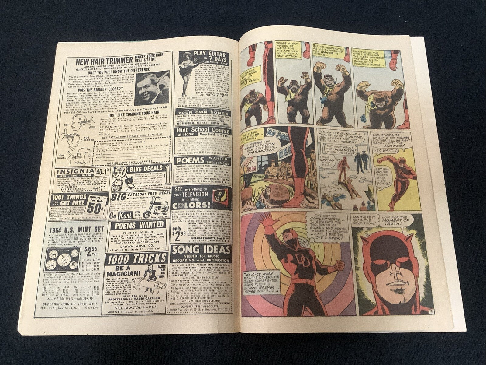 Daredevil #11 (1965) VG/F (5.0) 1” SpineSplit, 1.5” Tear Back, 2” Tear Last Page