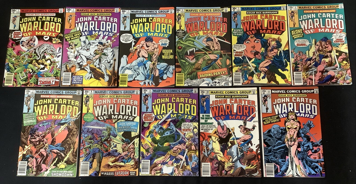 John Carter Warlord of Mars #1-19 + Annuals #1-2, 1st Frank Millar At Marvel