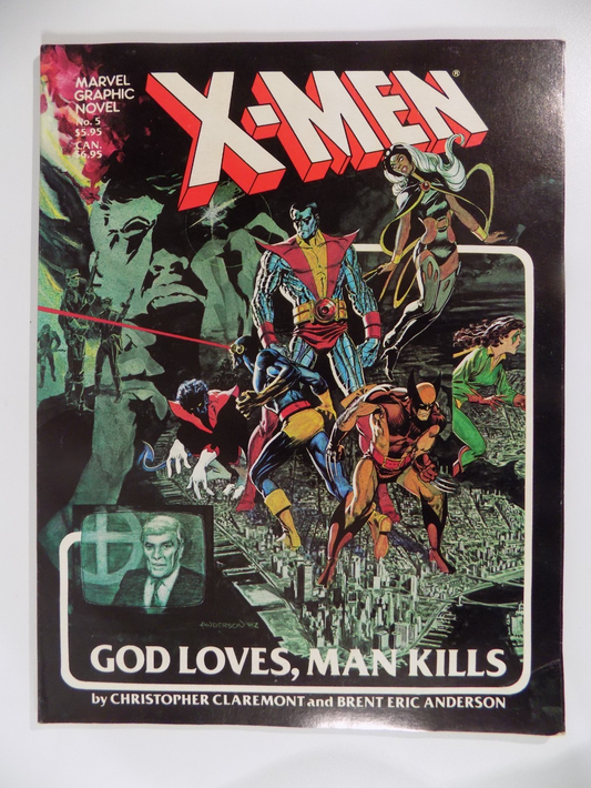 X-Men God Loves, Man Kills Marvel Graphic Novel #5 First Print 1982 Very Fine-