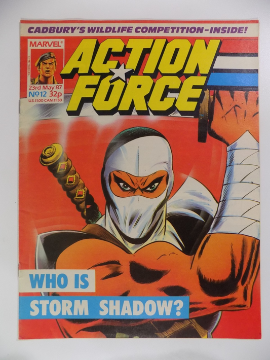 Action Force #12 Marvel UK Comic GI Joe Storm Shadow! May 23rd 1987 VF Very Fine