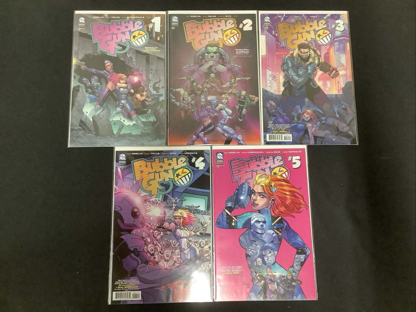 Bubblegun #1-5 Complete Comic Series, Aspen MLT, Mark Roslan/Angel Tover