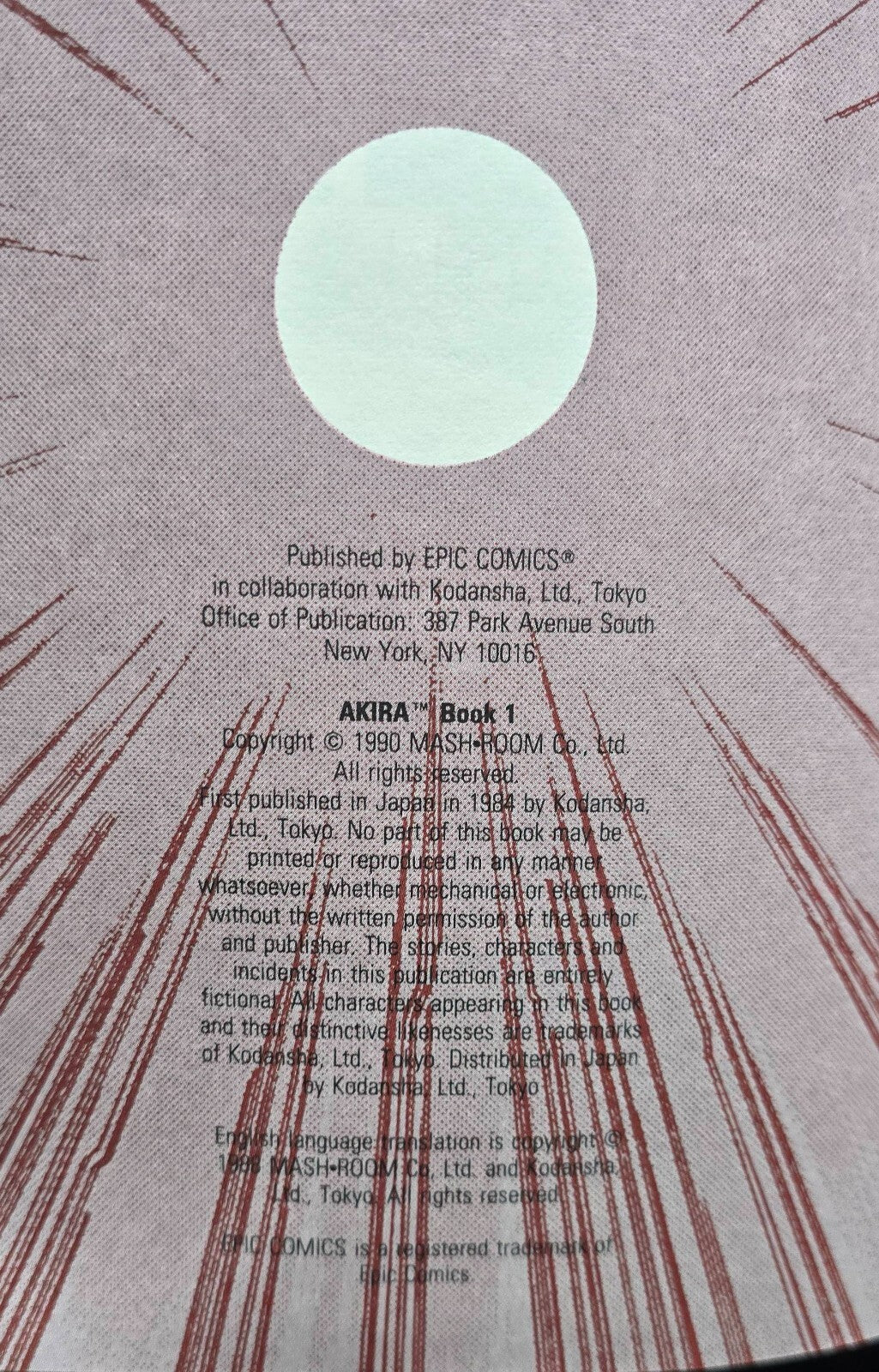Akira Collection 1 By Katsuhiro Otomo (Epic Comics, 1990)