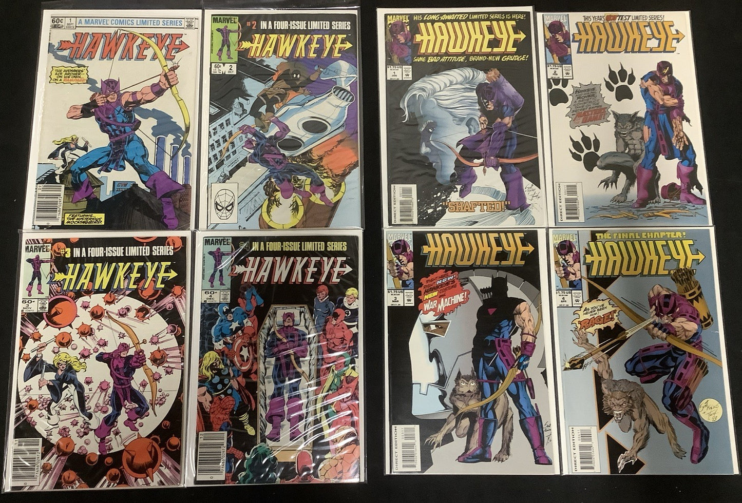 Hawkeye Comic Bundle: Vol.1 #1-4 + Vol.2 #1-4, Marvel, 8 Comics Total