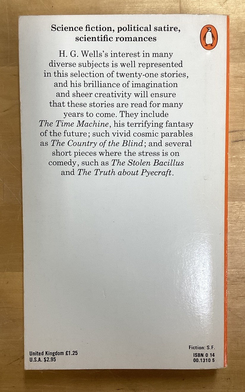Selected Short Stories : Includes Time Machine by H.G. Wells 1981 PB Penguin JD