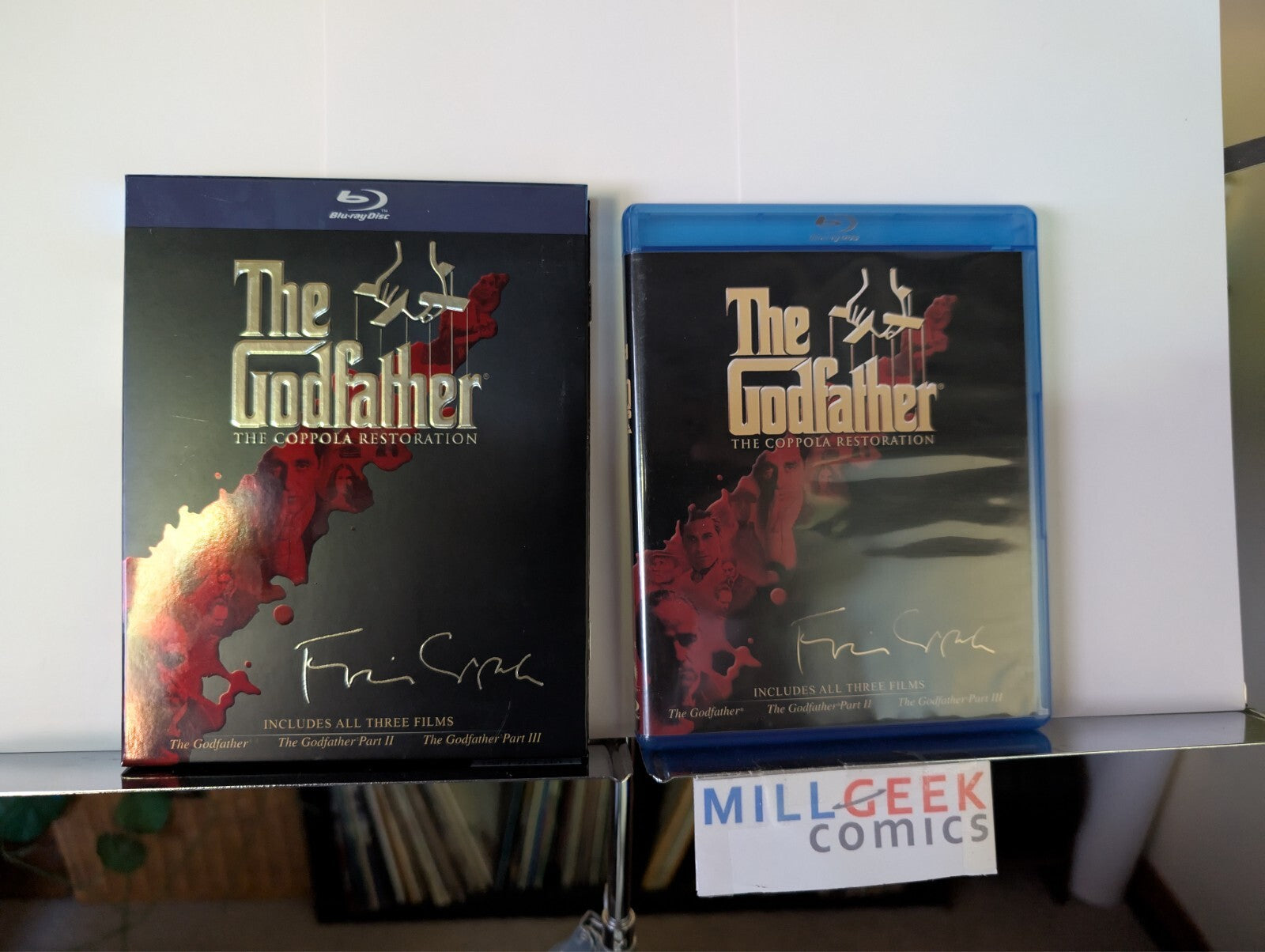 The Godfather, The Coppola Restoration, 3 Movies (Blu-Ray 2008) Like New -JD