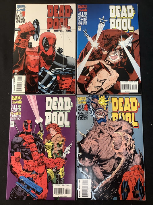 Deadpool #1-4 Complete Comic Set, Marvel Comics, 1st Marvel Work By Mark Waid