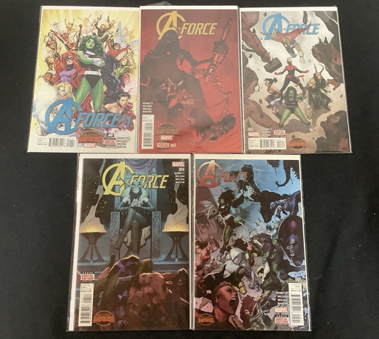 A-Force #1-5 Complete Comic Set, 1st Team Appearance, Secret Wars Tie-in, 2015
